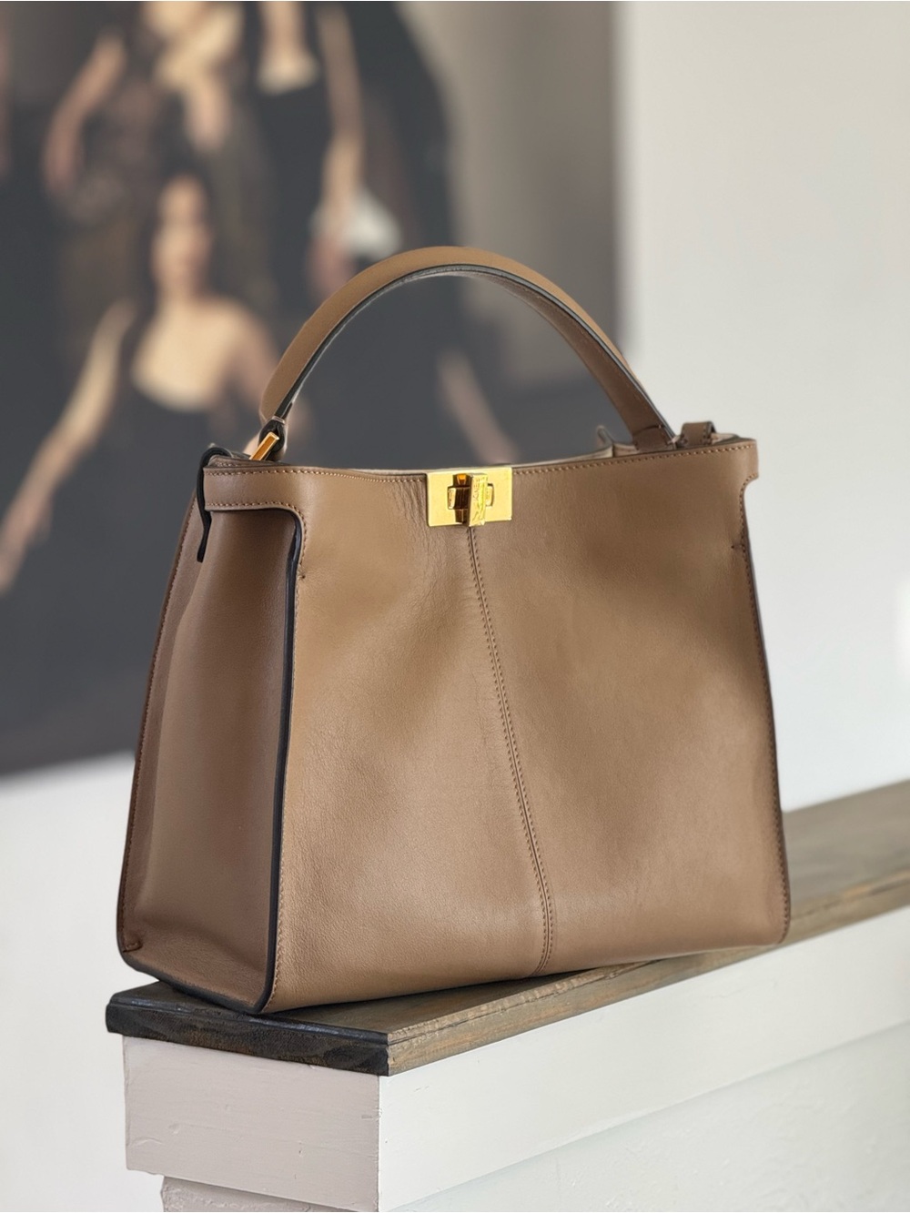 Fendi Peekaboo X-Light Medium
2WAY Handbag Leather Brown
